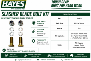 HEAVY DUTY SLASHER BLADE BOLT - PAIR