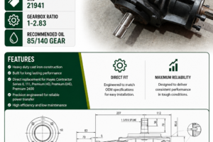 Gearbox - Contractor Series II & III, Premium Flail 2400