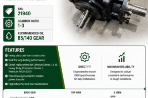 FLAIL GEARBOX - Contractor Series I, Lifestyle, HD & Premium flails