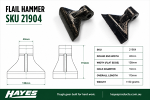 Cast Iron Hammer Blade - Premium Flail 2400