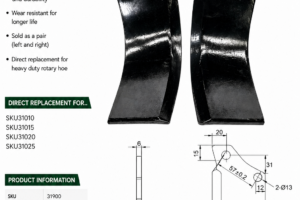Heavy Duty Rotary Hoe Blades (pair left & right)