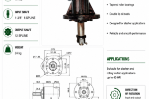 Medium Duty Slasher 40hp GEARBOX