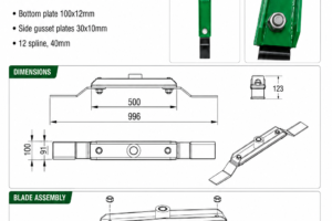 3ft 6" (996mm) SLASHER CUTTER BAR MEDIUM DUTY