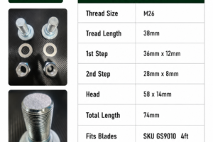 GS SLASHER BLADE BOLT (PAIR)