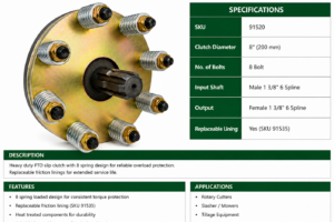 8" SLIP CLUTCH