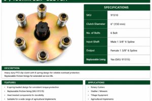 6" SLIP CLUTCH
