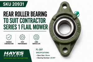 FLAIL MOWER REAR ROLLER BEARING CONTRACTOR SERIES I