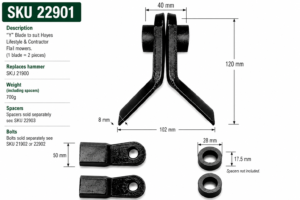 "Y" BLADES FOR FLAIL MOWER