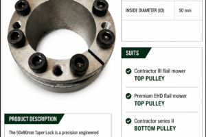 Taper Lock - Contractor Series III & Premium EHD Flail (Top), Contractor Series II (bottom)
