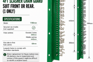 4FT Chain Guard - Medium Duty Slasher -suits Front or Rear (one chain guard only)