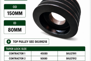 4 Belt Pulley - Contractor I & II Premium 1400-2200 Flail Mower (Bottom)
