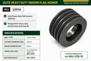 4 Belt Pully - HD Flail Mower (Top)