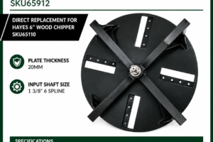 6" Wood Chipper Flywheel Rotor
