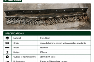 6FT Chain Guard Universal - Heavy Duty Slasher - Rear (one chain guard only)