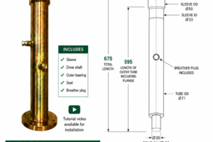 Top drive shaft complete - Lifestyle I & II - Heavy duty 1500mm