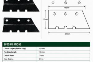 Bolt on Teeth - 18" Auger (pair)