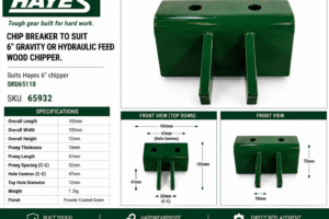 Chip Breaker - 6" Gravity or Hydraulic Wood Chipper feed
