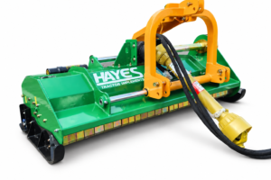 Hayes Lifestyle Series III 1800 flail mower tractor attachment, available with hydraulic or mechanical side shift