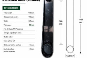 Skids - 4.6FT Heavy Duty Slasher Double sided (single)