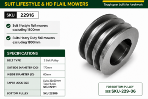 3 Belt Pully - Lifestyle & HD Flail Mower (Top)