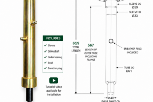 Top drive shaft complete - Contractor series I 1500
