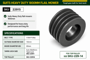 4 Belt Pully - HD Flail Mower (Bottom)