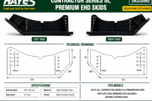 Skids (pair) - Contractor Series III Premium EHD square edge
