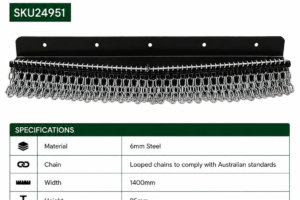 4FT6" Chain Guard - Heavy Duty Slasher - Rear (one chain guard only)