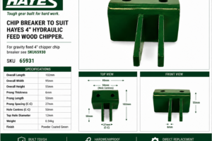 Chip Breaker - 4" Hydraulic Wood Chipper feed
