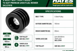 Pulley - 5 Belt - Premium Flail 2400 (Bottom)