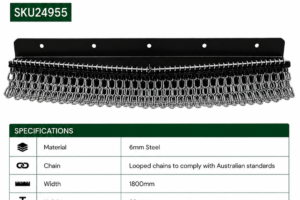 6FT Chain Guard - Heavy Duty Slasher - Rear (one chain guard only)