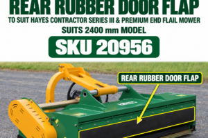 Hayes rear rubber door flap for Contractor Series III and Premium EHD 2400mm flail mower SKU 20956