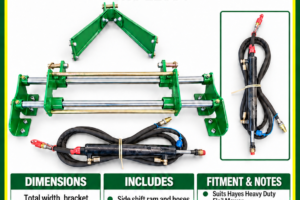 Hayes complete flail mower hydraulic side shift kit SKU 22954