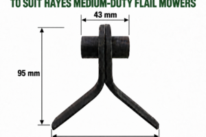 Hayes Y blades with spacers for medium-duty flail mower SKU 23901