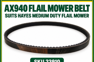 AX940 replacement flail mower belt for Hayes Medium Duty Flail Mower SKU 23910