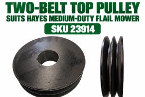 Hayes two-belt top pulley for Medium-Duty Flail Mower SKU 23914