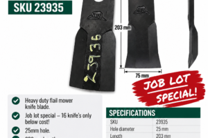 Flail knife/blade set of 16