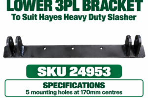 Hayes lower 3PL bracket for Heavy Duty Slasher with 5 mounting holes at 170mm centres SKU 24953