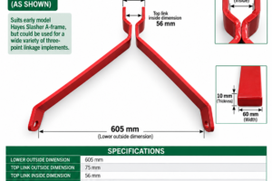 Early model Hayes slasher two-piece A-frame 605 mm – SKU 24968