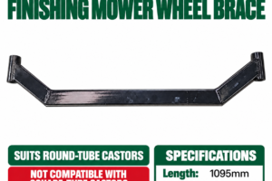 Hayes finishing mower wheel brace for round-tube castors SKU 26964