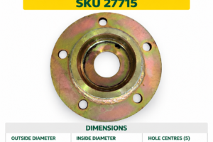 KDM flail mower blade shaft bearing housing - SKU 27715
