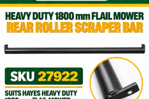 Hayes Heavy Duty 1800 mm Flail Mower rear roller scraper bar SKU 27922, 1836 mm wide