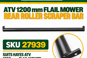 Hayes ATV 1200 mm Flail Mower rear roller scraper bar SKU 27939