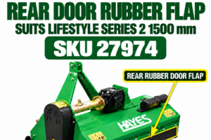 Hayes rear door rubber flap for Lifestyle Series 2 1500mm flail mower SKU 27974