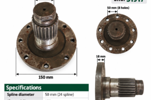 Stub Axle to suit Extra Heavy Duty Rotary Hoe