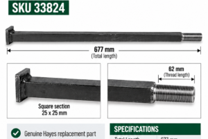 Axle Shaft to Suit 5ft - 16" Disc Harrows