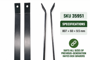Hayes box grader rear straps two piece set SKU 35951