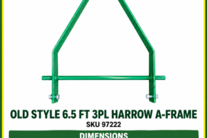 Old style 6.5 ft 3PL harrow A-frame, Category 1, SKU 97222