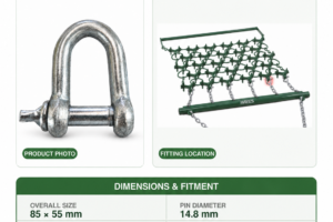 Drag harrow large D shackle – SKU 37906