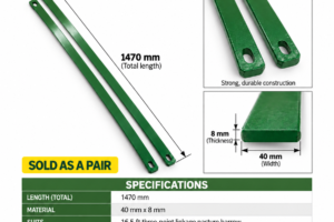 16.5 ft three-point linkage pasture harrow back straps pair - SKU 37909